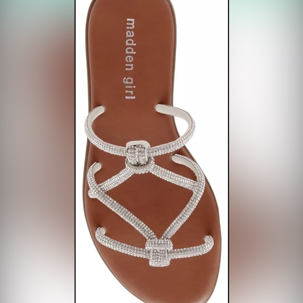 Madden Girl Silver Sparkling Sandle Twain Size 7.5 NEW - Picture 2 of 8
